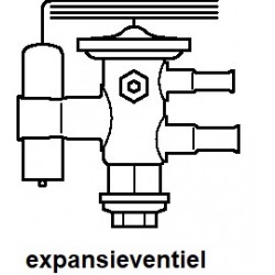 TUA Danfoss R404A-R507 1/4x1/2 thermostatisch expansieventiel 068U2284