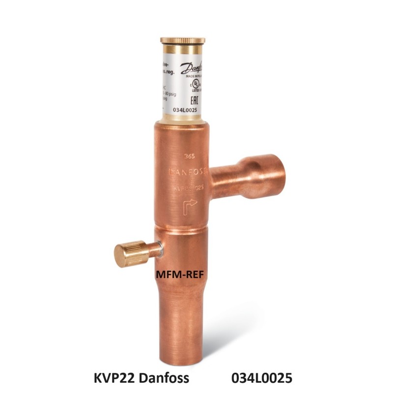 Danfoss KVP22 regulador de pressão do evaporador 7/8" ODF. 034L0025