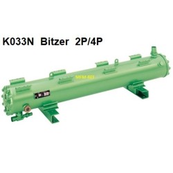 K033N-2P/4P Bitzer intercambiador de calor condensador refrigerado por agua caliente gas