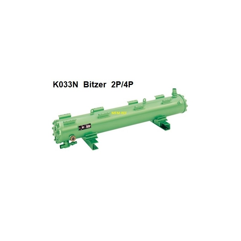 K033N-2P/4P Bitzer échangeur de condenseur, chaleur refroidi à l’eau chaude gaz