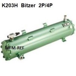 K203H-2P/4P Bitzer intercambiador de calor condensador refrigerado por agua caliente gas