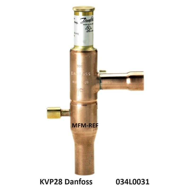 Danfoss KVP28  régulateur de pression d'évaporation 28mm ODF. 034L0031