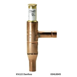 KVL22 Danfoss crankcase pressure regulators 22mm ODF. 034L0045