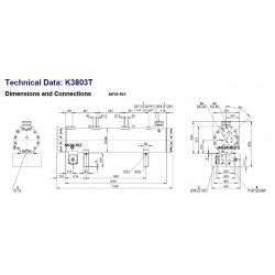 K3803T-4P Bitzer échangeur de condenseur/chaleur à l’eau chaude gaz