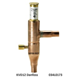 KVD12 Danfoss receiver pressure regulators 1/2" ODF.  034L0173