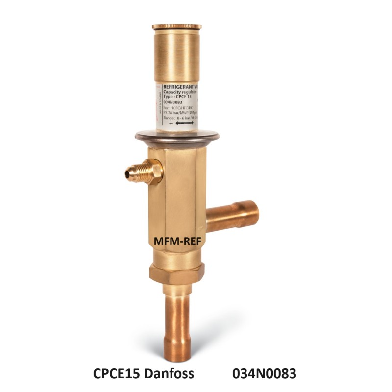 Danfoss CPCE15 regulador de capacidad 5/8 ODF de gas caliente 034N0083