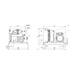 LH44E/2EES-2Y-40S Bitzer agregado refrigerado 400V-3-50Hz Y