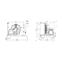 LH64E/2EES-3Y Bitzer unidade de refrigeração de ar de condensação