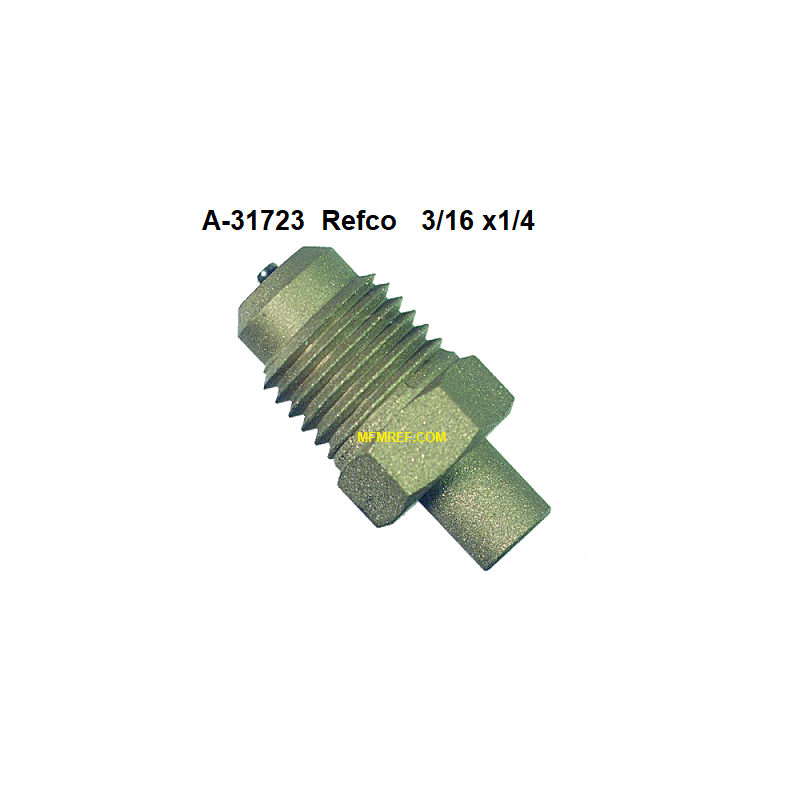 Refco A-31723 schraderventiel 3/16" x 1/4"  Ø schräder x soldeer