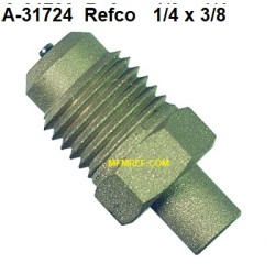 Refco A-31724 schraderventiel 1/4" x 3/8" Ø schräder x soldeer