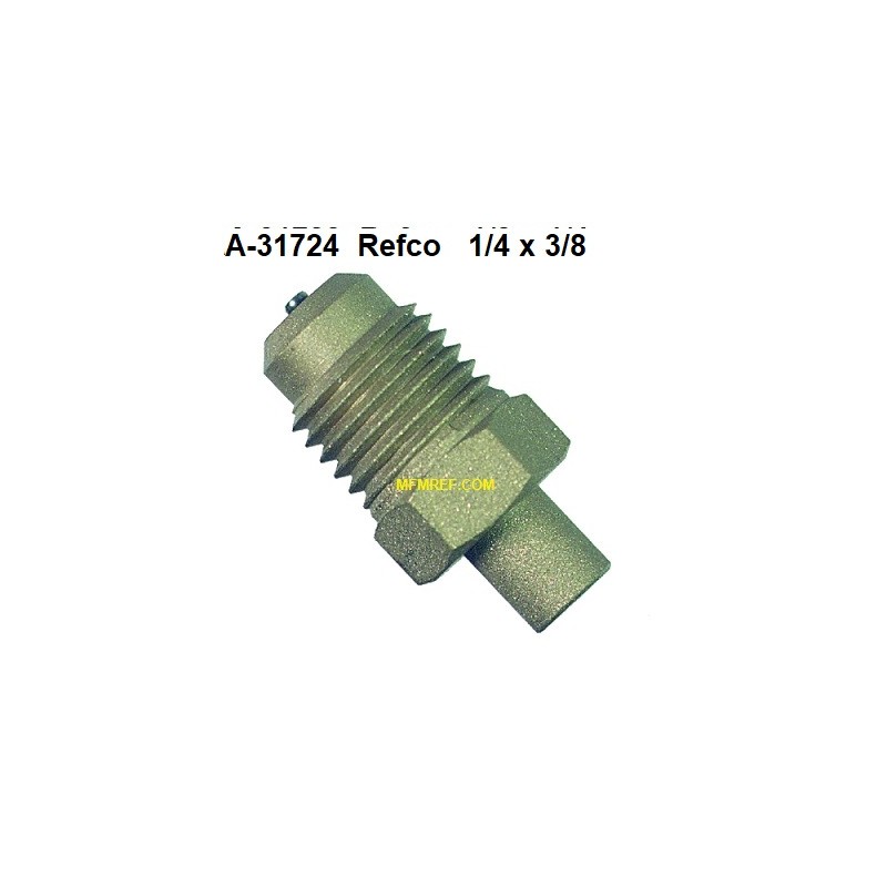 Refco A-31724 Schräder valves 1/4 x 3/8 Ø schräder x solder