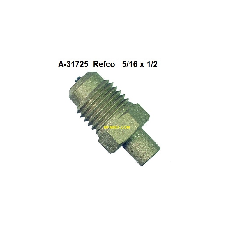 A-31725 valvole Schräder, 5/16 x 1/2 Ø schräder x saldare