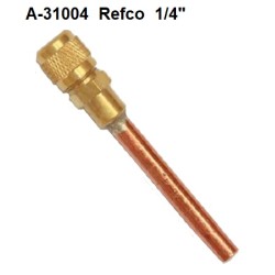 A-31004 Schrader valves, 1/4" Ø schräder x copper pipe