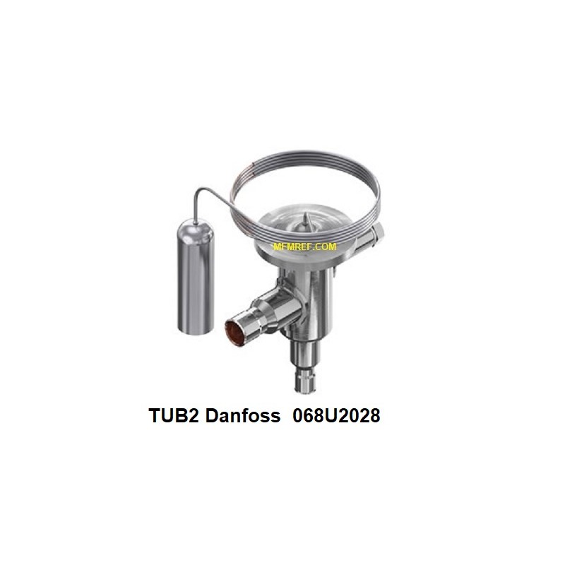 Danfoss TUB2 R134a/R513A 1/4x1/2 thermostat expansion ventil 068U2028