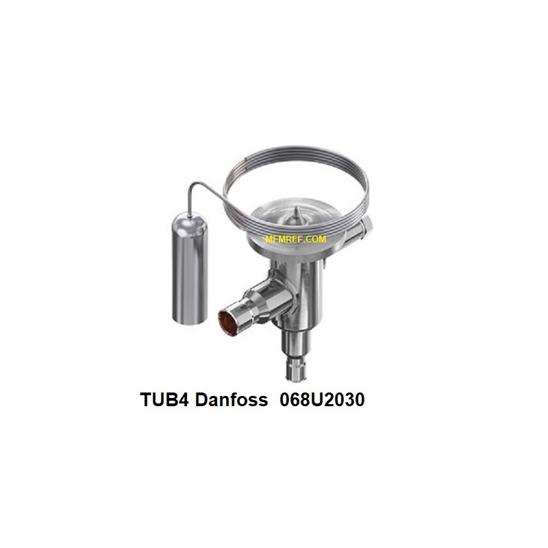 Danfoss TUB4 R134a/R513A 1/4x1/2 thermostatic expansion valve 068U2030