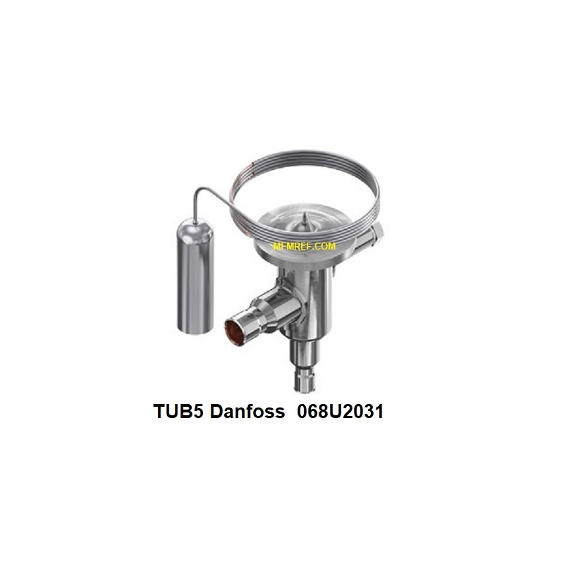 Danfoss TUB5 R134a/R513A 1/4x1/2 thermostatic expansion valve 068U2031