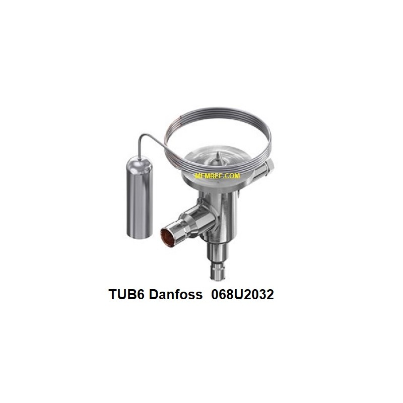 TUB6 Danfoss R134a/R513A 1/4x1/2 thermostatic expansion valve 068U2032