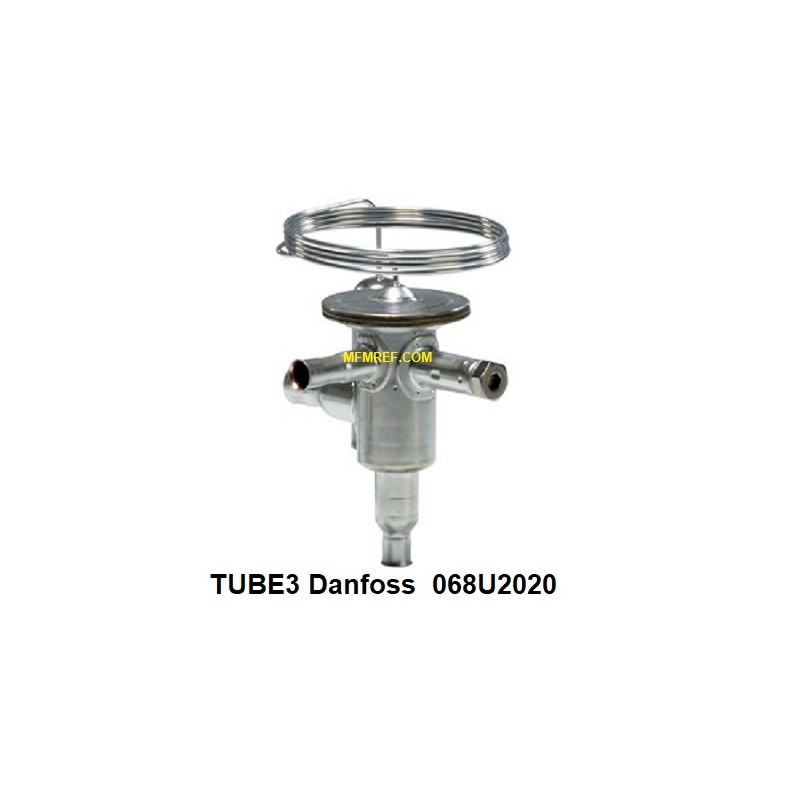 Danfoss TUBE3 R134a/R513A 1/4x1/2 expansion ventil, Edelstahl068U2020
