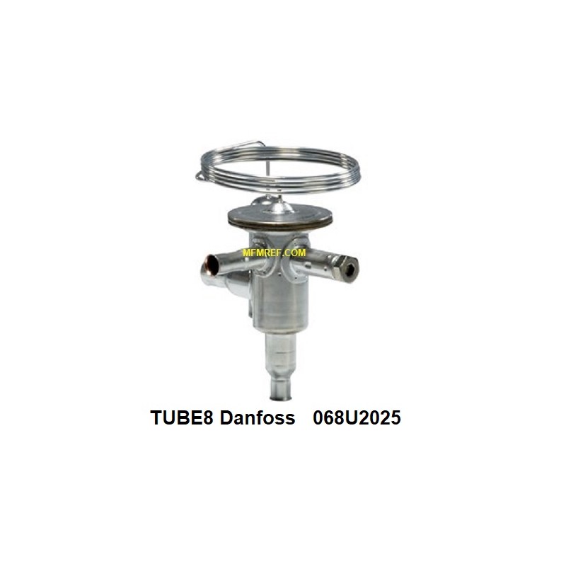 TUBE8 Danfoss R134a 3/8x1/2 válvula de expansão termostática.068U2025