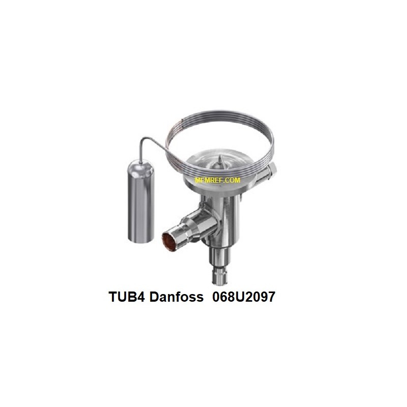 TUB4 Danfoss R404A-R507A 1/4x1/2 thermostatisch expansieventiel RVS