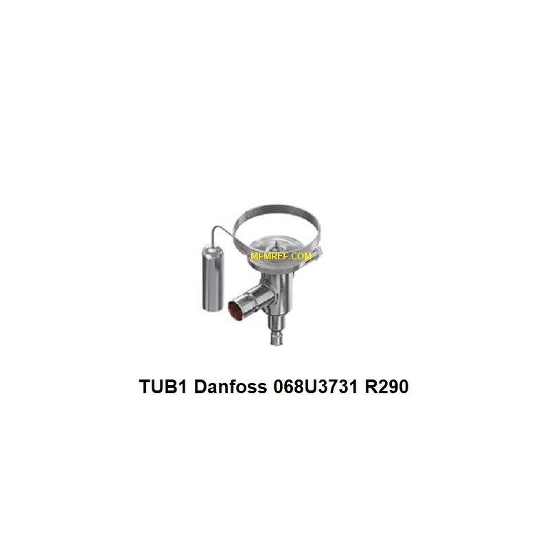 TUB1 Danfoss R290 1/4x1/2 thermostatische expansieventiel RVS.068U3731