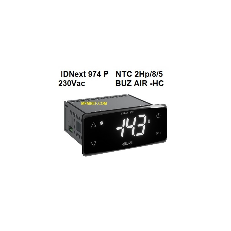 IDNext 974 P/B 230VAC IP65 Eliwell 50/60Hz termostato 12Amp. IP65