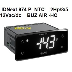 Eliwell IDNext 974 P NTC 2Hp 12Vac/dc BUZ AIR -HC ontdooithermostaat