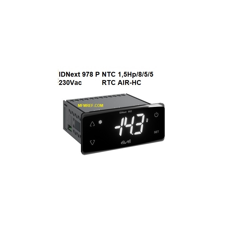 IDNext 978 P NTC 1,5Hp/8/5/5 230Vac RTC AIR-HC Eliwell thermostat