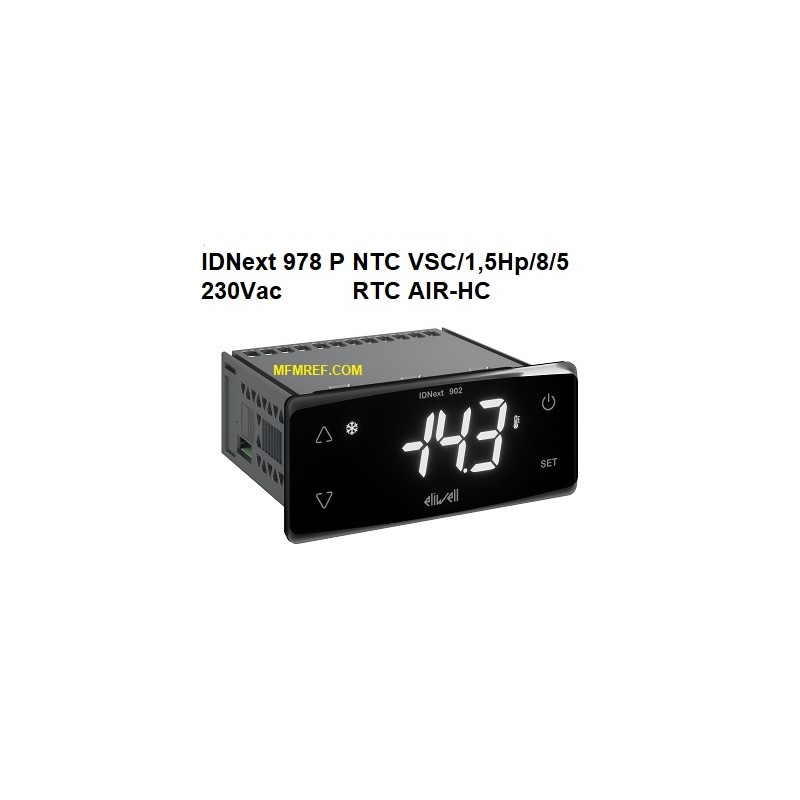 IDNext 978 P NTC VSC/1,5Hp/8/5 230Vac RTC AIR-HC Eliwell thermostat