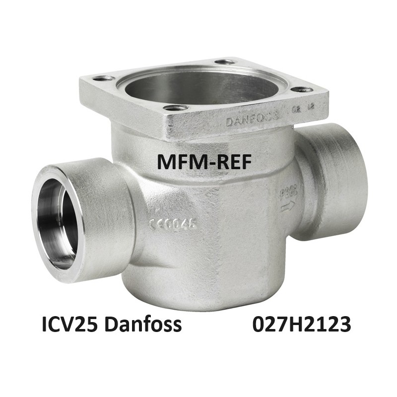 ICV25 Danfoss regulador de presión vivienda, soldar 22 mm 027H2123