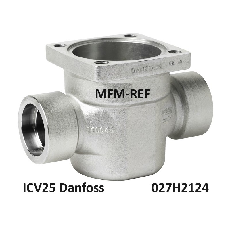 ICV25 Danfoss regulador de presión vivienda, soldar 28mm 027H2124