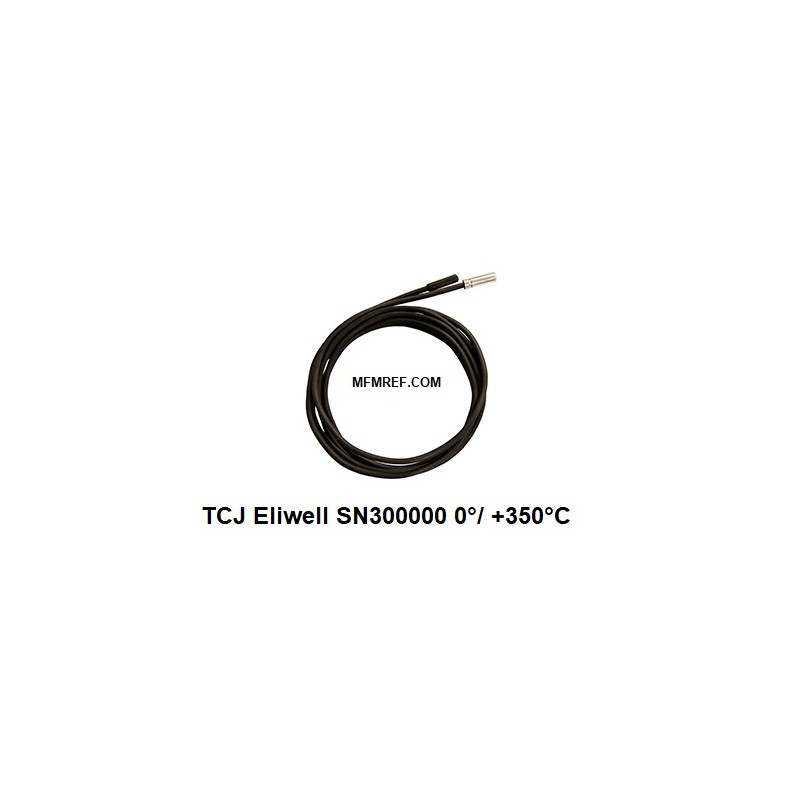 TCJ Eliwell sensor vetrotex (aço) 6x100mm  SN300000 0°C / +350°C 3mtr