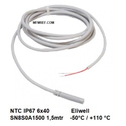 NTC IP67 Eliwell capteur  siliconen SN8S0A1500 -50°C /+110°C 1,5mtr