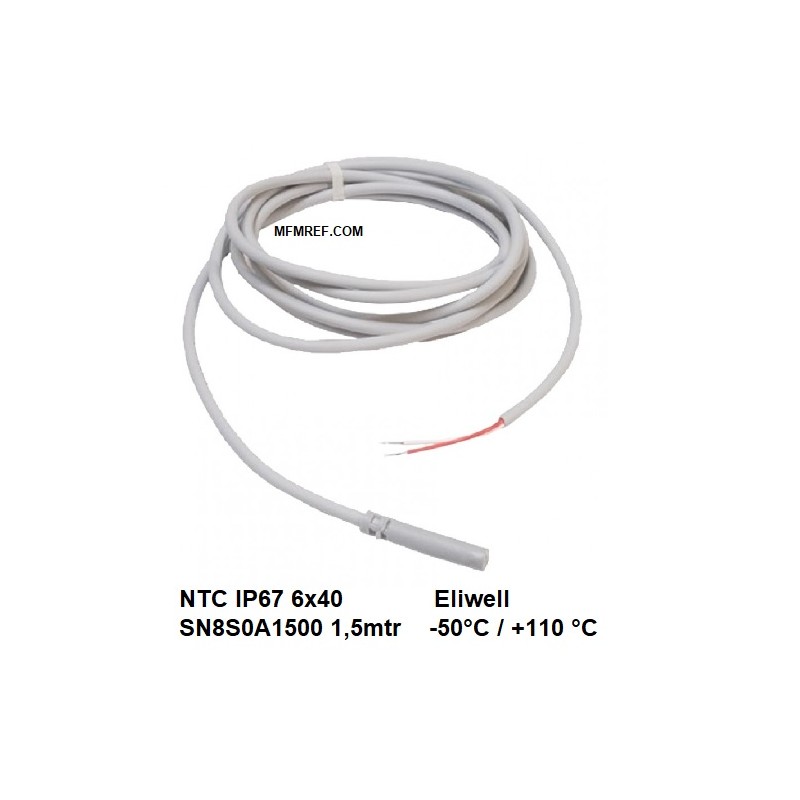 NTC IP67 Eliwell sensore siliconen SN8S0A1500 -50°C /+110°C 1,5mtr
