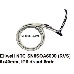 Eliwell NTC SN8SOA6000 aço inoxidável 6x40mm IP67 6mtr siliconen
