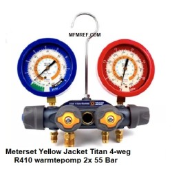 Yellow Jacket Titan medidor de 4 vías R410  bomba de calor 2x55 Bar
