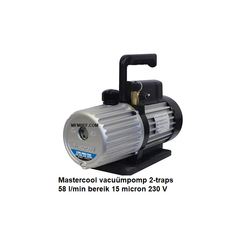 Mastercool 2-stage vacuum pump 58 l/min 15 micron 230V