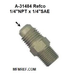 Refco A-31484 1/4 "NPT x 1/4" SAE válvula Schrader