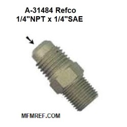 A-31484 Refco Schräderventil, 1/4 NPT Schräder x 1/4 SAE Schraube
