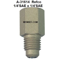 A-31614 Refco Schräder valves 1/4 SAE x 1/4 SAE with sealing ring