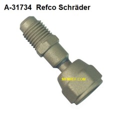 A-31734  Refco Schräder valves, 1/4 SAE schräder x 1/4 SAE screw