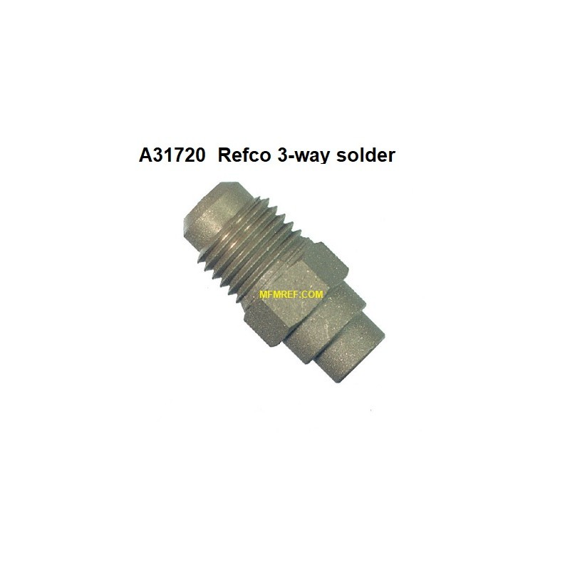 Refco A-31720 Schräder valves  1/4" Soudure à 3 voies