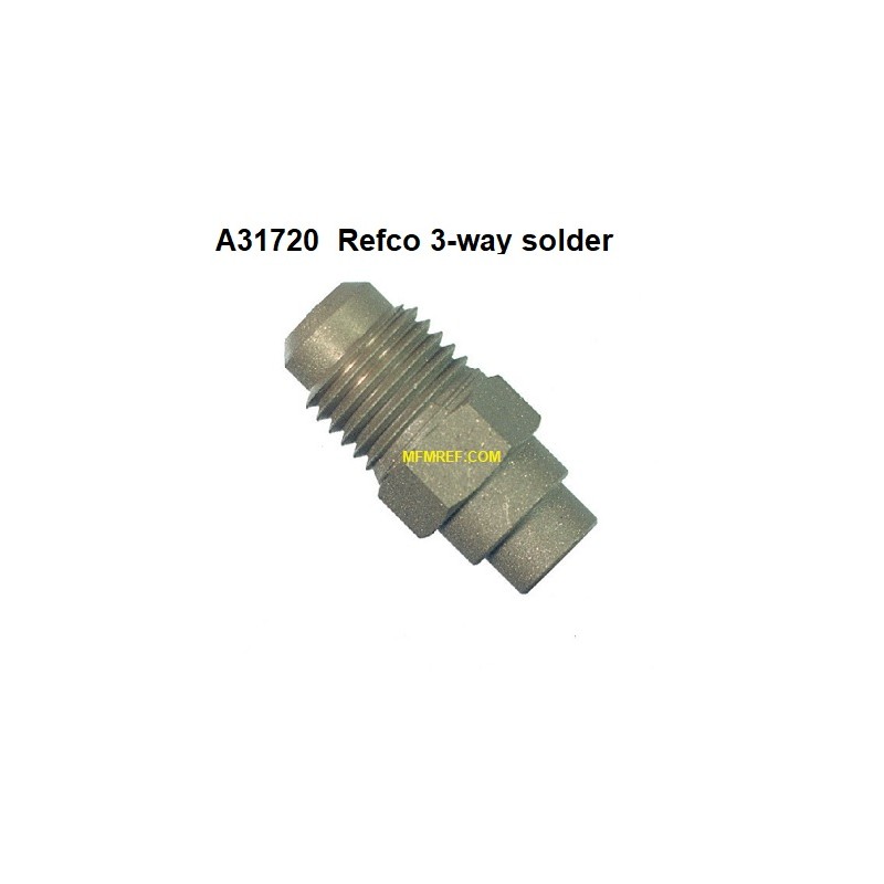 A-31720 Refco Schräder valves, schräder x solder,3-way solder