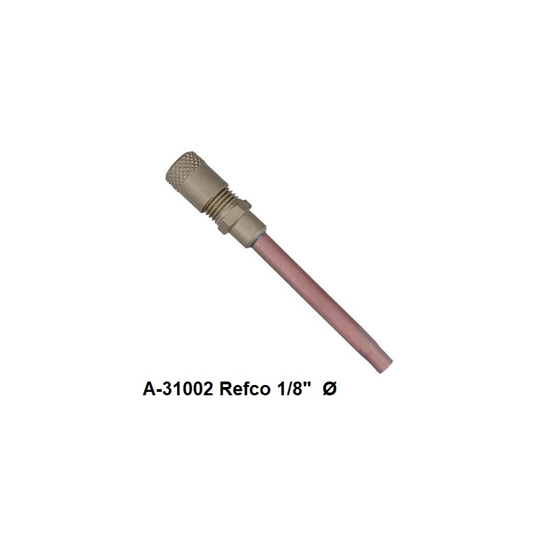 A-31002 Schrader válvula 1/8 "schräder x tubo de cobre