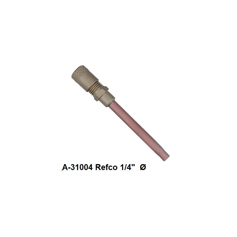 A-31004 Schrader valves, 1/4 Ø schräder x tuyauterie en cuivre