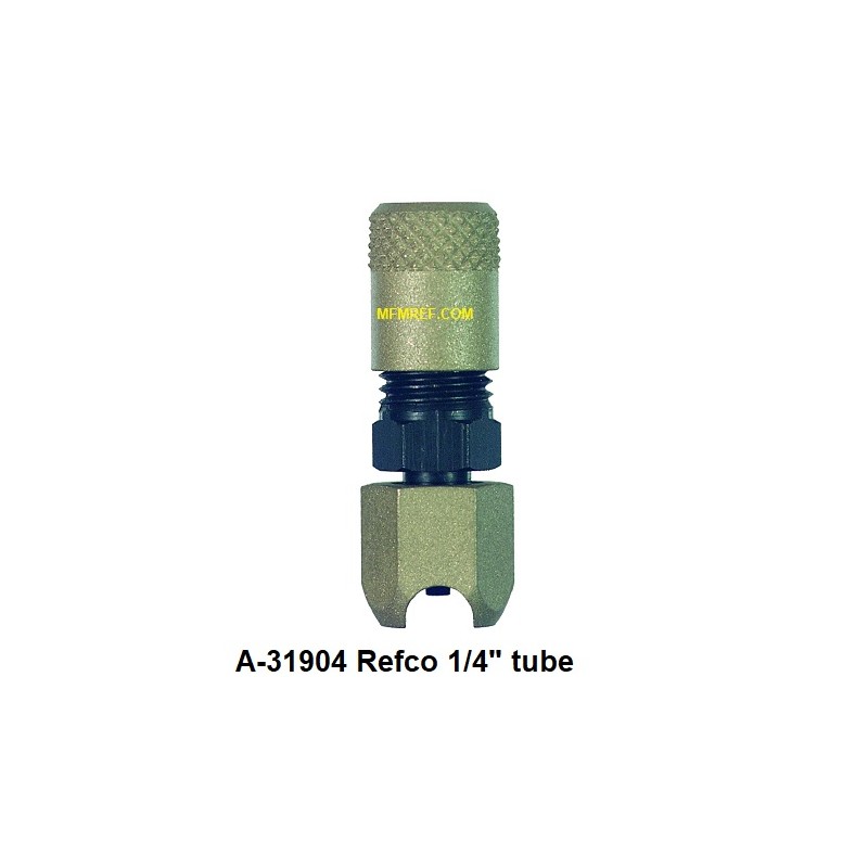 A-31904 Refco Schrader solda válvula para tubulação 1/4"