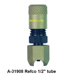 A-31908 Refco Schrader valves 1/2 tube extérieur, de la soudure