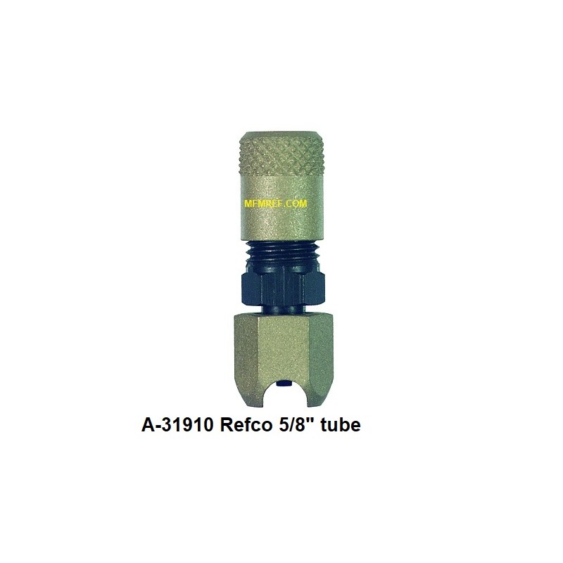 A-31910 Refco valvole Schrader per 5/8 tubo esterno, saldatura