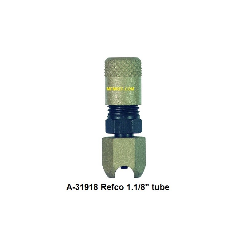 A-31918 Refco  válvula Schrader para 1.1/8 tubos externamente, solda