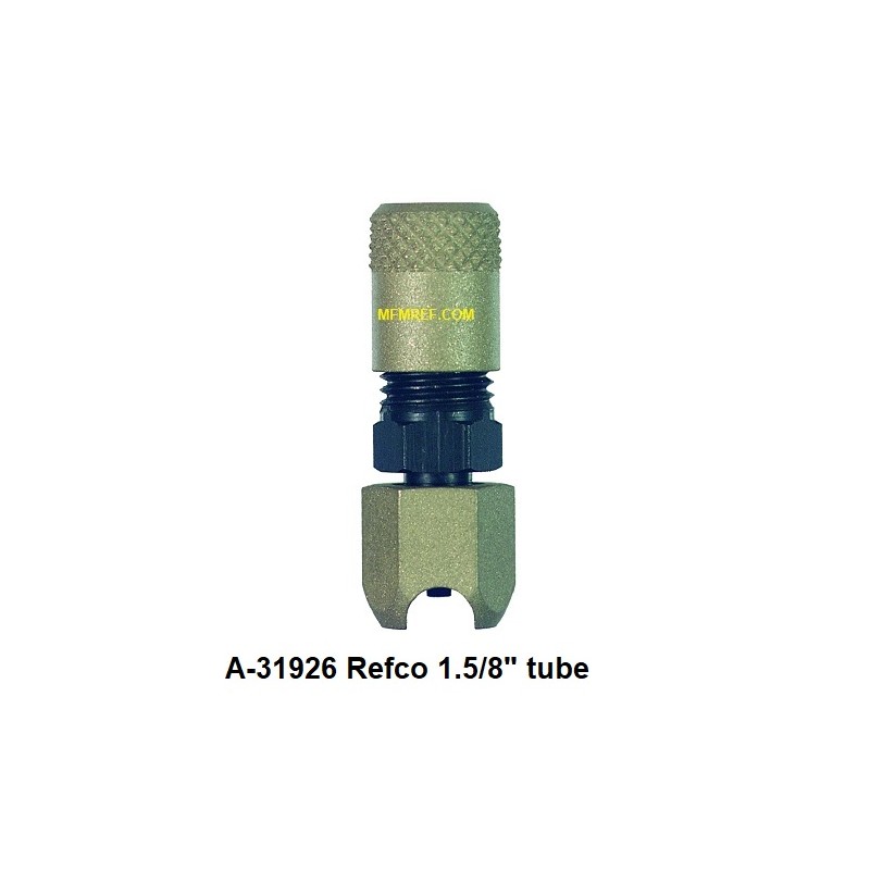 A-31926 Refco schräderventiel soldeer voor pijp 1.5/8" uitwendig.